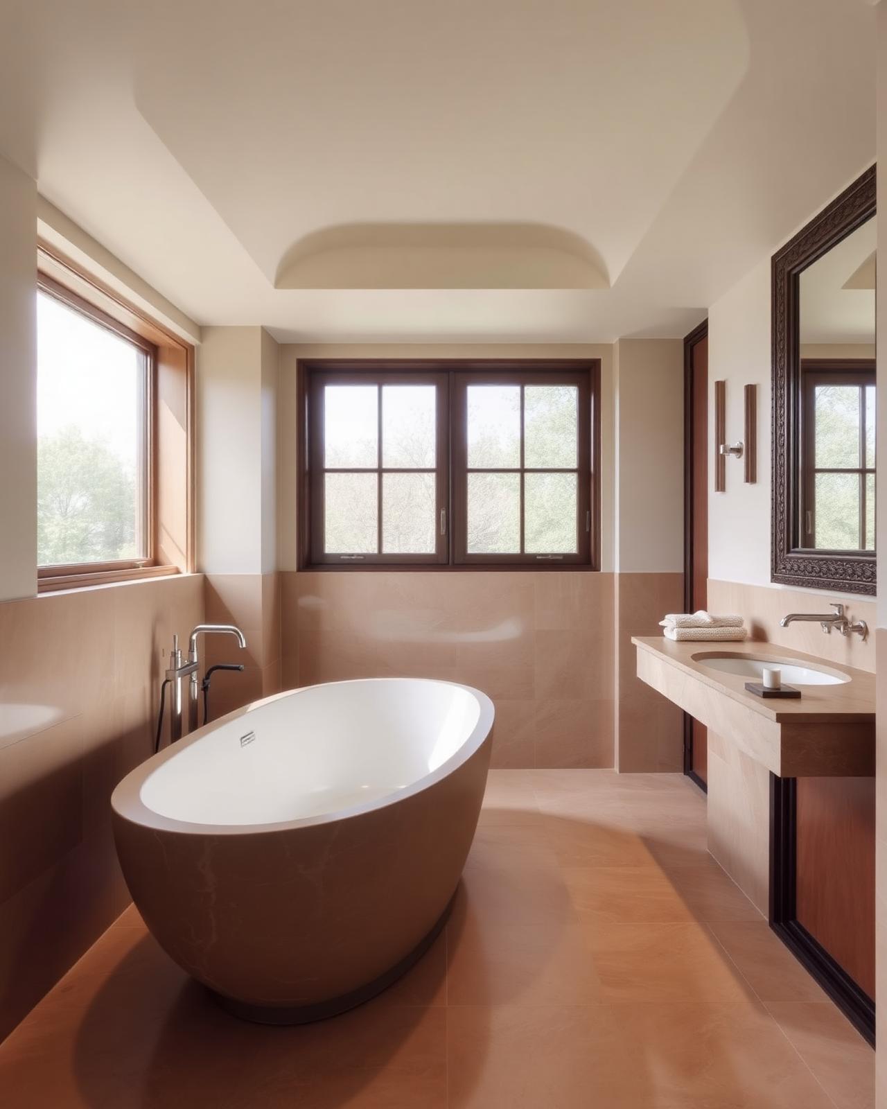 Stone freestanding bathtub